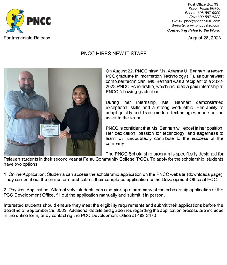 Pncc Hires New It Staff